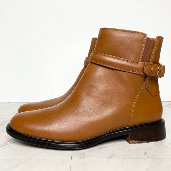 Franco Sarto Elese Brown Leather Bootie 7M - Picture 1 of 14